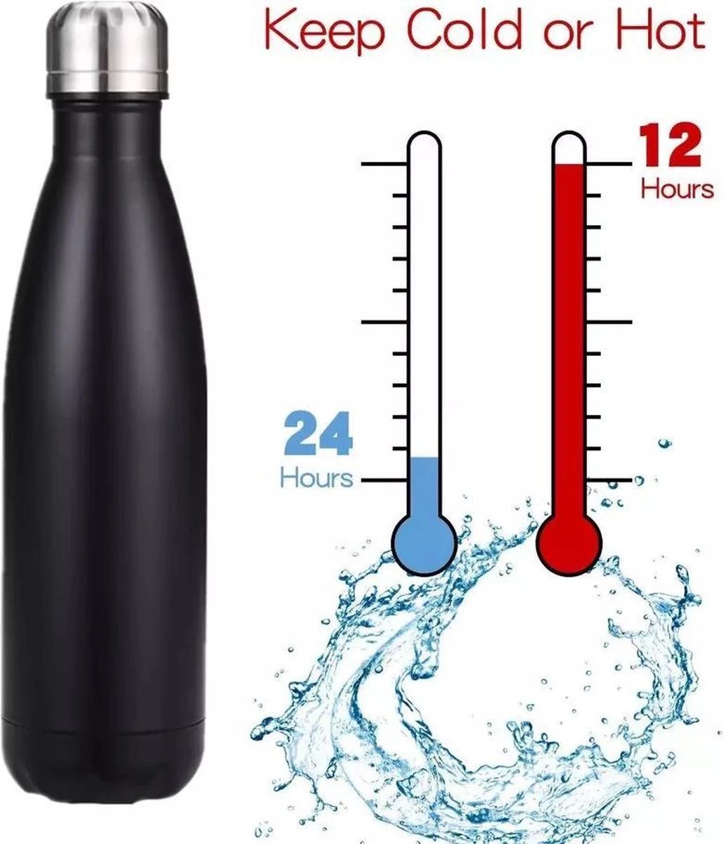Thermosfles 500 Ml - Isoleerfles Met Rubber Coating 8 Thermosfles 500 Ml - Isoleerfles Met Rubber Coating - Afbeelding 6