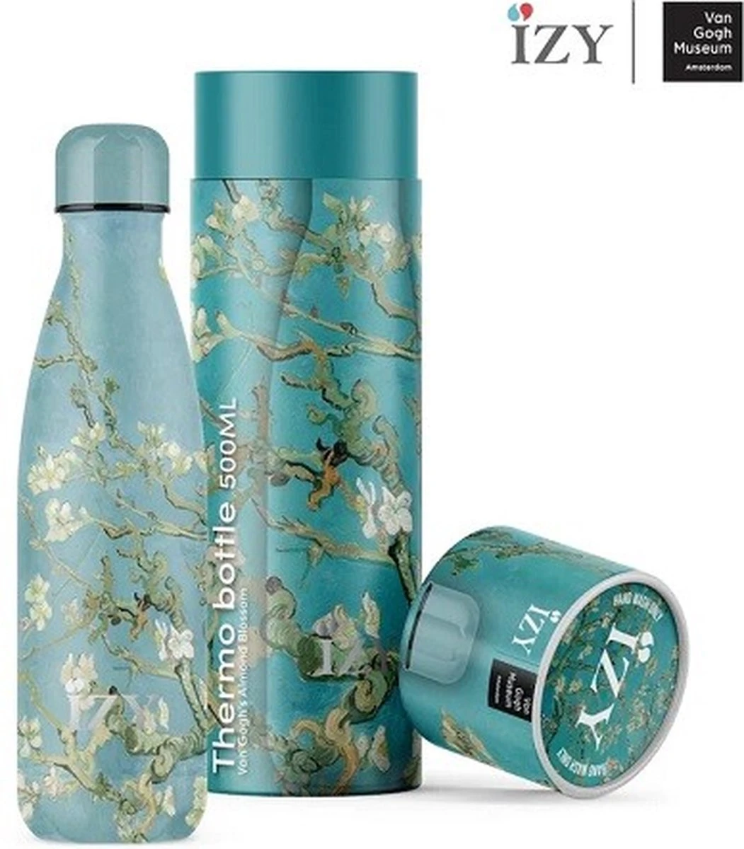 IZY Bottles X Van Gogh Museum - Amandelbloesem | 500 ML | Thermosfles | Drinkfles | Waterfles | Schoolfles | Isoleerfles | Beker | Drinkbeker | Koud | Warm | Fles | Back To School | 500ml 3 IZY Bottles X Van Gogh Museum - Amandelbloesem | 500 ML | Thermosfles | Drinkfles | Waterfles | Schoolfles | Isoleerfles | Beker | Drinkbeker | Koud | Warm | Fles | Back To School | 500ml