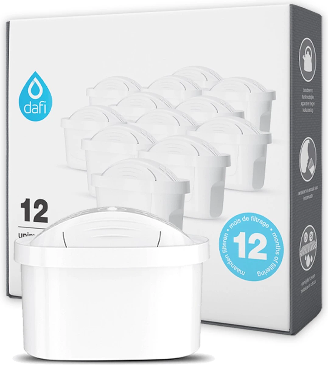 DAFI Filterpatronen 12 Stuks, Geschikt Voor Brita Maxtra, Brita Maxtra+ Waterfilterkannen, Geproduceerd In Europa, Waterfilterpatroon 12 Pack 3 DAFI Filterpatronen 12 Stuks, Geschikt Voor Brita Maxtra, Brita Maxtra+ Waterfilterkannen, Geproduceerd In Europa, Waterfilterpatroon 12 Pack