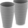 In Round Herbruikbare Plastic Drink Bekers – 10 Stuks – Grijs -Bekerwinkel 1082x1200 2