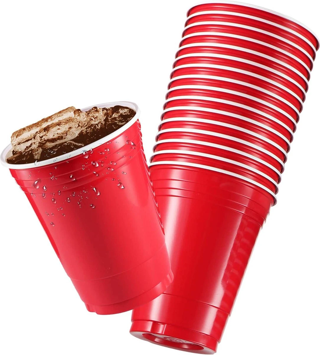 Merkloos Red Cups - 25stuk(s) - 475ml - Party Cups - Beerpong - Drankspel - Beerpong Bekers - Plastic Bekers 3 Merkloos Red Cups - 25stuk(s) - 475ml - Party Cups - Beerpong - Drankspel - Beerpong Bekers - Plastic Bekers