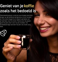 Dubbelwandige ESPRESSO Glazen Van Borosilicaat - Warme En Koude Dranken Kopjes - 70 ML - Set Van 4 -Bekerwinkel 1122x1200 10