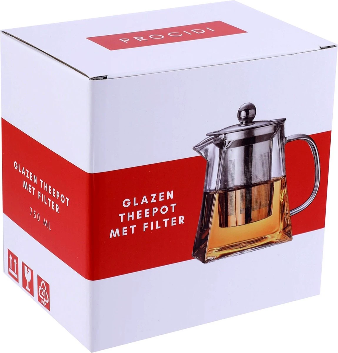 Procidi® Glazen Theepot Met Filter - Theekan Met Infuser - Dubbelwandig Borosilicaat Glas - Thee Thermoskan - Koffiekan 750 ML - Teapot 13 Procidi® Glazen Theepot Met Filter - Theekan Met Infuser - Dubbelwandig Borosilicaat Glas - Thee Thermoskan - Koffiekan 750 ML - Teapot - Afbeelding 11