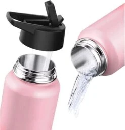 Thermosfles - Pastel Pink - 1 Liter - Extra Dop Met Rietje & Drinktuit - Thermosflessen - Isoleerfles - BPA Vrij - Lekvrij - Thermosfles 1 Liter - Isoleerfles 1 Liter - Thermoskan - Isoleerbeker - Thermosbeker 12 Thermosfles - Pastel Pink - 1 Liter - Extra Dop Met Rietje & Drinktuit - Thermosflessen - Isoleerfles - BPA Vrij - Lekvrij - Thermosfles 1 Liter - Isoleerfles 1 Liter - Thermoskan - Isoleerbeker - Thermosbeker -Bekerwinkel 1156x1200