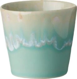 Costa Nova - Grespresso Servies - 6 Espresso Kopjes - Roze-Grijs-Azur-Red-Wit -Turquoise - Aardewerk - H 5.9 Cm -Bekerwinkel 1158x1200