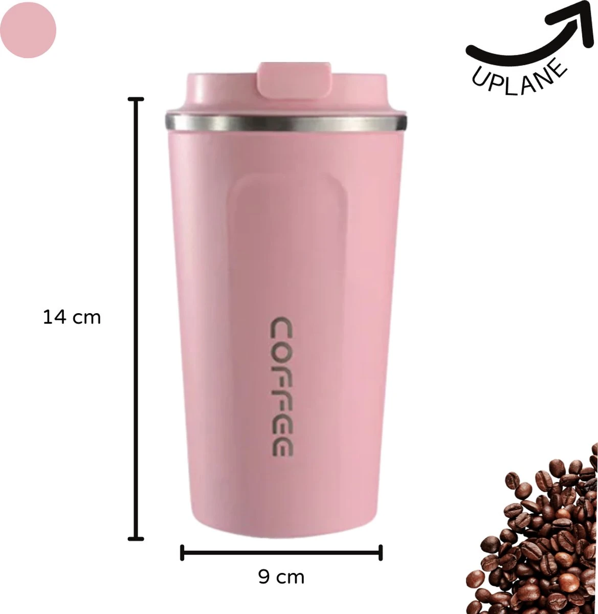 Thermosbeker - Koffiebeker To Go - Travel Mug - Dubbelwandig, RVS & Lekvrij - Thermosbeker Koffie - 380 ML – Roze 7 Thermosbeker - Koffiebeker To Go - Travel Mug - Dubbelwandig, RVS & Lekvrij - Thermosbeker Koffie - 380 ML – Roze - Afbeelding 5