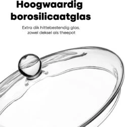 Vatten® Premium Glazen Theepot - 700ml - Dubbelwandig - Anti-drup - Transparant -Bekerwinkel 1175x1200 2