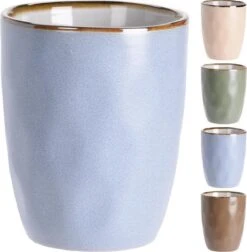 Excellent Houseware Set Van 4x Stuks Luxe Gekleurde Stoneware Bekers/koffiekopjes 280 Ml - Kopjes/koffiebekers 9 Excellent Houseware Set Van 4x Stuks Luxe Gekleurde Stoneware Bekers/koffiekopjes 280 Ml - Kopjes/koffiebekers -Bekerwinkel 1177x1200