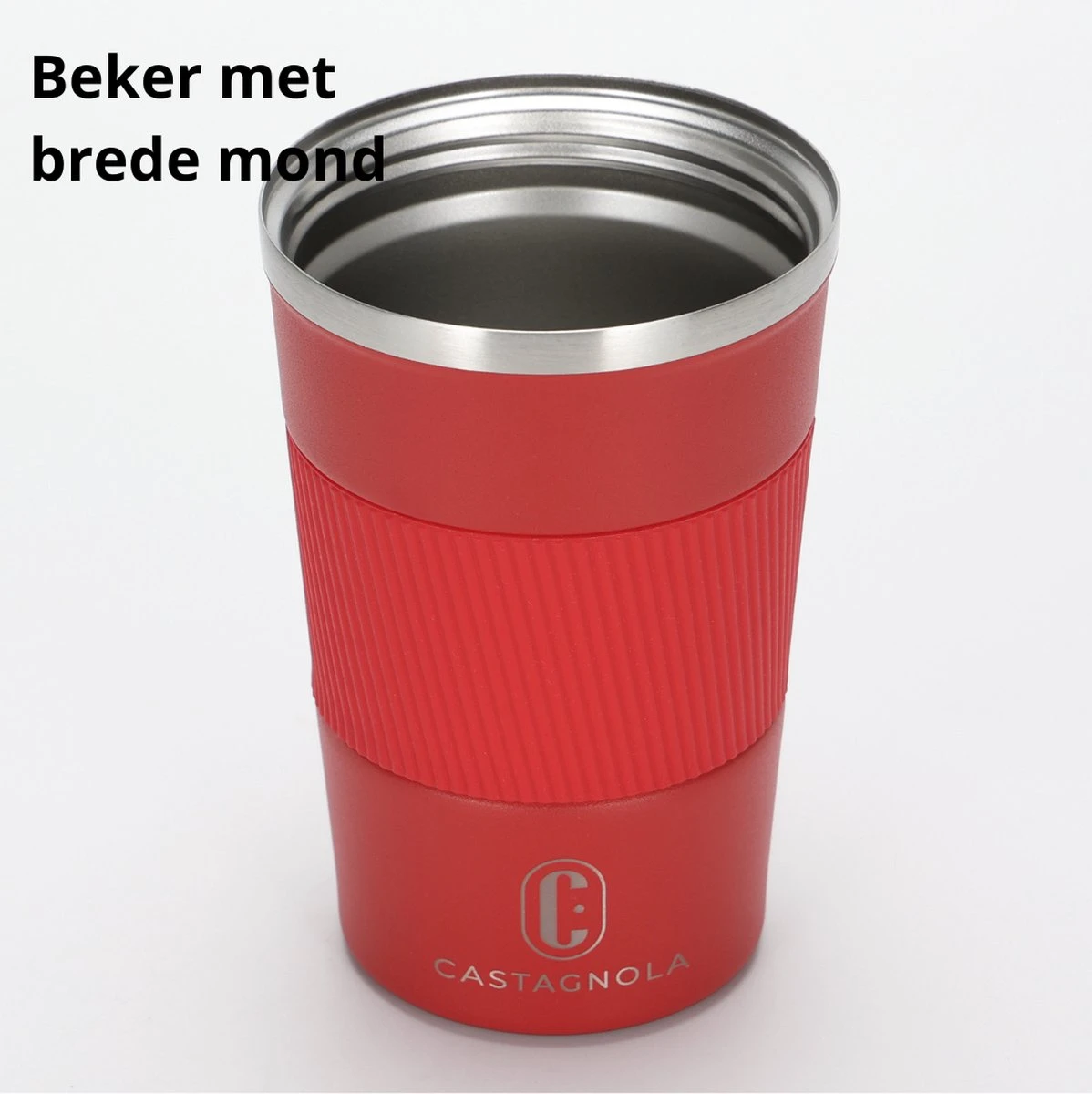 Castagnola Design RVS Koffiebeker To Go - Rood - 380ml - Thermosbeker - Theebeker 9 Castagnola Design RVS Koffiebeker To Go - Rood - 380ml - Thermosbeker - Theebeker - Afbeelding 7