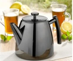 Vaja® Theepot Juliette Met Filter - Dubbelwandig -Theekan 1.0L - Glimmend Zwart -Bekerwinkel 1200x1002 2