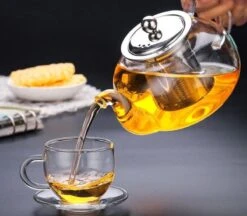 Glazen Theepot Met Filter (RVS) - 1.2 Liter - Thee Infuser – Borosilicaat – Anti-druppel Tuit -Bekerwinkel 1200x1050 2