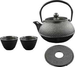 SakuraTea - Theepot Set - 4-delig - Gietijzer - Zwart - 0.8L - 2 Kopjes (100ml) 17 SakuraTea - Theepot Set - 4-delig - Gietijzer - Zwart - 0.8L - 2 Kopjes (100ml) -Bekerwinkel 1200x1068 1