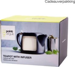 Point-Virgule - Theepot Met Thee Infuser - Mat - Gebroken Wit - 500ml -Bekerwinkel 1200x1079 2