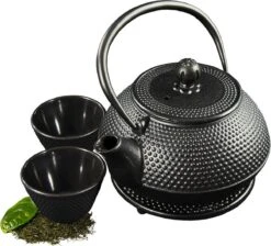 SakuraTea - Theepot Set - 4-delig - Gietijzer - Zwart - 0.8L - 2 Kopjes (100ml) 15 SakuraTea - Theepot Set - 4-delig - Gietijzer - Zwart - 0.8L - 2 Kopjes (100ml) -Bekerwinkel 1200x1086 1
