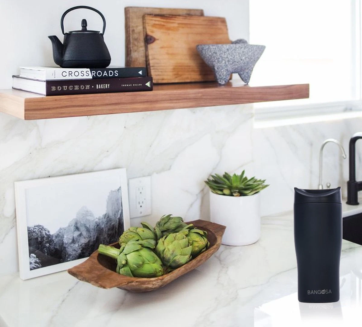 BanGosa® Koffiebeker To Go - Thermosbeker - Reisbeker - Travel Mug - RVS 400ml - Mat Zwart 6 BanGosa® Koffiebeker To Go - Thermosbeker - Reisbeker - Travel Mug - RVS 400ml - Mat Zwart - Afbeelding 4