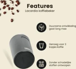 LaCardia Koffiebeker To Go Premium Zwart – Thermosbeker – Theebeker – 380ML – Herbruikbaar 14 LaCardia Koffiebeker To Go Premium Zwart – Thermosbeker – Theebeker – 380ML – Herbruikbaar -Bekerwinkel 1200x1090 1
