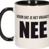 Voordat Je Het Vraagt NEE Collega Koffiemok / Theebeker - 300 Ml - Wit Met Zwart - Het Antwoord Is Nee / Kantoorhumor - Grappige Cadeau Mok / Beker 1 Voordat Je Het Vraagt NEE Collega Koffiemok / Theebeker - 300 Ml - Wit Met Zwart - Het Antwoord Is Nee / Kantoorhumor - Grappige Cadeau Mok / Beker -Bekerwinkel 1200x1094 2