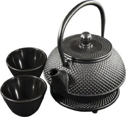 SakuraTea - Theepot Set - 4-delig - Gietijzer - Zwart - 0.8L - 2 Kopjes (100ml) 14 SakuraTea - Theepot Set - 4-delig - Gietijzer - Zwart - 0.8L - 2 Kopjes (100ml) -Bekerwinkel 1200x1113 1