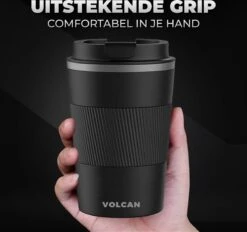 Volcan RVS Koffiebeker To Go Met Sleeve - Thermosbeker - Theebeker - Coffee - Zwart 19 Volcan RVS Koffiebeker To Go Met Sleeve - Thermosbeker - Theebeker - Coffee - Zwart -Bekerwinkel 1200x1125 4