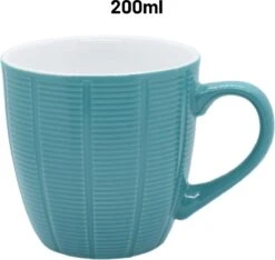 Orange85 Koffiekopjes Gekleurd - Set Van 6 - Koffiemokken - Streep - 200 Ml - Reliëf - Aardewerk - Met Oor - Theemokken 13 Orange85 Koffiekopjes Gekleurd - Set Van 6 - Koffiemokken - Streep - 200 Ml - Reliëf - Aardewerk - Met Oor - Theemokken -Bekerwinkel 1200x1136 3