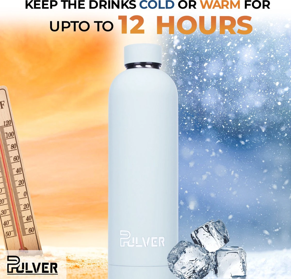 Pulver - RVS Thermosfles / Drinkfles – BPA Vrij – 750 Ml - Waterfles Met Draaidop – Drinkfles – Dubbele Isolatie - Rubberen Coating- Licht Groen 6 Pulver - RVS Thermosfles / Drinkfles – BPA Vrij – 750 Ml - Waterfles Met Draaidop – Drinkfles – Dubbele Isolatie - Rubberen Coating- Licht Groen - Afbeelding 4