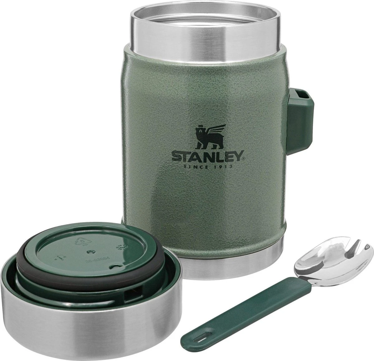 Stanley The Legendary Food Jar + Spork 0,4L - Thermosfles - Hammertone Green 5 Stanley The Legendary Food Jar + Spork 0,4L - Thermosfles - Hammertone Green - Afbeelding 3