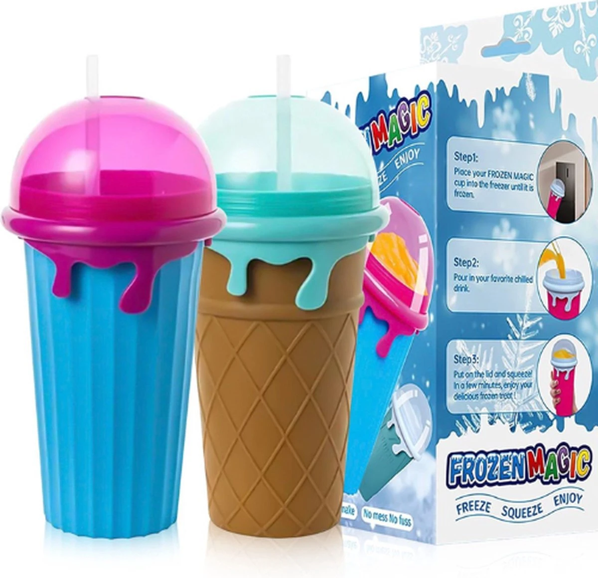 Frozen Magic Slushy Maker - Slush Puppy Maker - IJscrusher - Slush Puppy Beker - Slushy Puppy Maker - Slush Puppy Machine - Slush Maker - Slushy Cup - Tiktok - Bruin 8 Frozen Magic Slushy Maker - Slush Puppy Maker - IJscrusher - Slush Puppy Beker - Slushy Puppy Maker - Slush Puppy Machine - Slush Maker - Slushy Cup - Tiktok - Bruin - Afbeelding 6