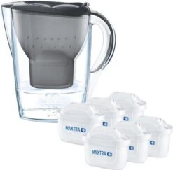 BRITA - Waterfilterkan Marella Cool - Grafiet - 2,4L + 6 MAXTRA+ Waterfilterpatronen -Bekerwinkel 1200x1181