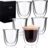 Dubbelwandige ESPRESSO Glazen Van Borosilicaat - Warme En Koude Dranken Kopjes - 70 ML - Set Van 6 1 Dubbelwandige ESPRESSO Glazen Van Borosilicaat - Warme En Koude Dranken Kopjes - 70 ML - Set Van 6 -Bekerwinkel 1200x1189 1