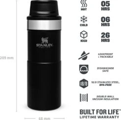 Stanley Trigger-Action Travel Mug 0.35L - Thermosfles - Matt Black 36 Stanley Trigger-Action Travel Mug 0.35L - Thermosfles - Matt Black -Bekerwinkel 1200x1194