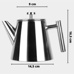 Castagnola Theepot Met Filter – Theekan – Theepot Dubbelwandig – Theepot Roestvrijstaal – Hoogwaardig RVS – 1 Liter – 5 Kopjes Thee – Zilver Glans 14 Castagnola Theepot Met Filter – Theekan – Theepot Dubbelwandig – Theepot Roestvrijstaal – Hoogwaardig RVS – 1 Liter – 5 Kopjes Thee – Zilver Glans -Bekerwinkel 1200x1195 14
