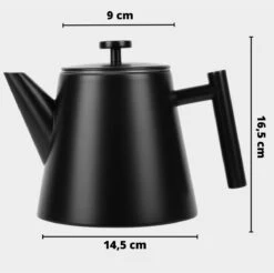 Castagnola Theepot Met Filter – Theekan – Theepot Dubbelwandig – Theepot Roestvrijstaal – Hoogwaardig RVS – 1 Liter – 5 Kopjes Thee – Zwart 14 Castagnola Theepot Met Filter – Theekan – Theepot Dubbelwandig – Theepot Roestvrijstaal – Hoogwaardig RVS – 1 Liter – 5 Kopjes Thee – Zwart -Bekerwinkel 1200x1195 19