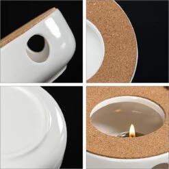 ConBlom Keramische Theepot, Warmer, Theewarmer, Koffiewarmer, Stoofje, Met Kurk-stoofje, Theepot Basis, Theefornuis, Melkwarmer Voor Thuis, Café, Theemelk (zonder Kaars En Theepot) -Bekerwinkel 1200x1199 3