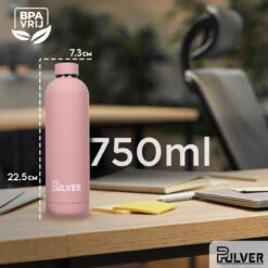 Pulver - RVS Thermosfles / Drinkfles – BPA Vrij – 750 Ml - Waterfles Met Draaidop – Drinkfles – Dubbele Isolatie - Rubberen Coating- Licht Roze 10 Pulver - RVS Thermosfles / Drinkfles – BPA Vrij – 750 Ml - Waterfles Met Draaidop – Drinkfles – Dubbele Isolatie - Rubberen Coating- Licht Roze -Bekerwinkel 1200x1200 116
