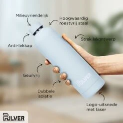 Pulver - RVS Thermosfles / Drinkfles – BPA Vrij – 750 Ml - Waterfles Met Draaidop – Drinkfles – Dubbele Isolatie - Rubberen Coating- Licht Groen 10 Pulver - RVS Thermosfles / Drinkfles – BPA Vrij – 750 Ml - Waterfles Met Draaidop – Drinkfles – Dubbele Isolatie - Rubberen Coating- Licht Groen -Bekerwinkel 1200x1200 161