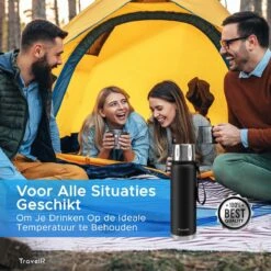 TravelR Thermosfles - Thermoskan - Drinkfles - Isoleerfles - BPA Vrij - Roestvrij Staal - 750 ML - Mat Zwart 12 TravelR Thermosfles - Thermoskan - Drinkfles - Isoleerfles - BPA Vrij - Roestvrij Staal - 750 ML - Mat Zwart -Bekerwinkel 1200x1200 22