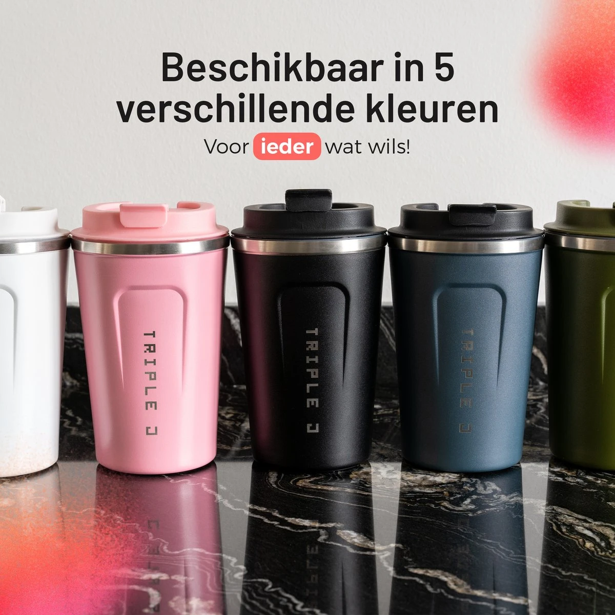 Triple J® Koffiebeker To Go - Thermosbeker - BPA & Lekvrij - 380ml - Groen 11 Triple J® Koffiebeker To Go - Thermosbeker - BPA & Lekvrij - 380ml - Groen - Afbeelding 9