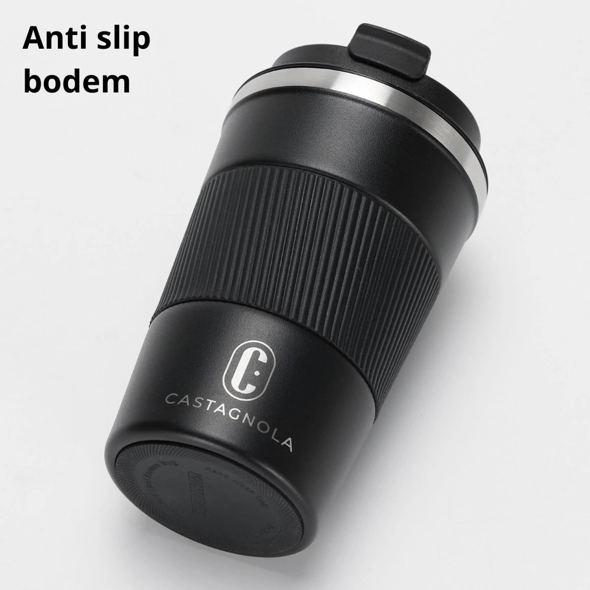 Castagnola Design RVS Koffiebeker To Go - Zwart - 380ml - Thermosbeker - Theebeker 6 Castagnola Design RVS Koffiebeker To Go - Zwart - 380ml - Thermosbeker - Theebeker - Afbeelding 4