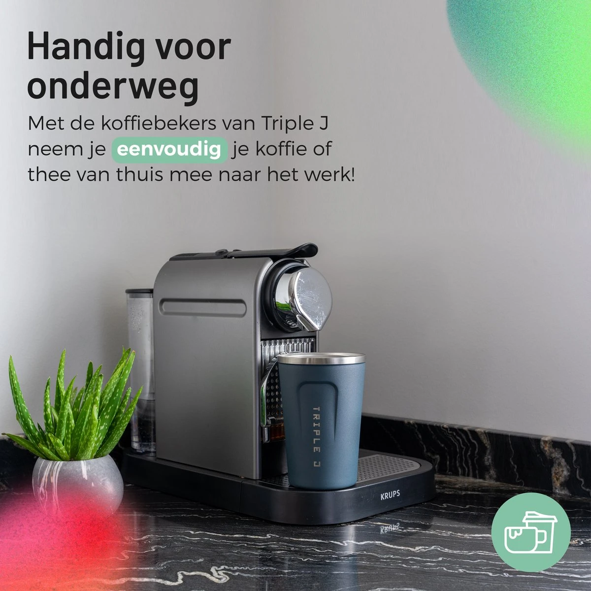 Triple J® Koffiebeker To Go - Thermosbeker - BPA & Lekvrij - 380ml - Blauw 4 Triple J® Koffiebeker To Go - Thermosbeker - BPA & Lekvrij - 380ml - Blauw - Afbeelding 2