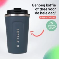 Triple J® Koffiebeker To Go - Thermosbeker - BPA & Lekvrij - 380ml - Blauw 12 Triple J® Koffiebeker To Go - Thermosbeker - BPA & Lekvrij - 380ml - Blauw -Bekerwinkel 1200x1200 474