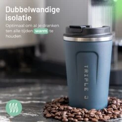 Triple J® Koffiebeker To Go - Thermosbeker - BPA & Lekvrij - 380ml - Blauw 14 Triple J® Koffiebeker To Go - Thermosbeker - BPA & Lekvrij - 380ml - Blauw -Bekerwinkel 1200x1200 476