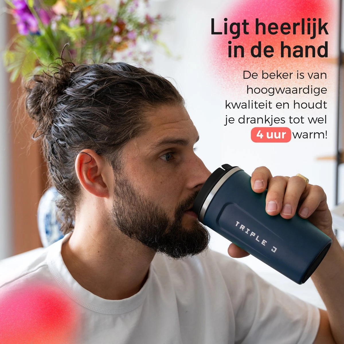 Triple J® Koffiebeker To Go - Thermosbeker - BPA & Lekvrij - 510ml - Blauw 7 Triple J® Koffiebeker To Go - Thermosbeker - BPA & Lekvrij - 510ml - Blauw - Afbeelding 5
