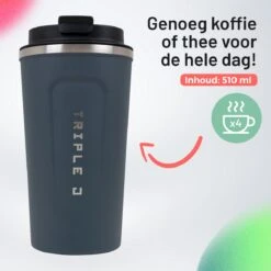 Triple J® Koffiebeker To Go - Thermosbeker - BPA & Lekvrij - 510ml - Blauw 17 Triple J® Koffiebeker To Go - Thermosbeker - BPA & Lekvrij - 510ml - Blauw -Bekerwinkel 1200x1200 486