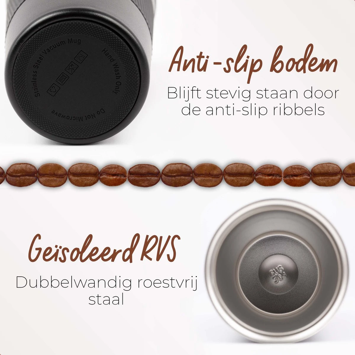 SIP !T® Premium RVS Koffiebeker To Go Thermosbeker – 380 ML – Herbruikbare Koffie & Theebeker – Lekvrij – Zwart - Valentijn 8 SIP !T® Premium RVS Koffiebeker To Go Thermosbeker – 380 ML – Herbruikbare Koffie & Theebeker – Lekvrij – Zwart - Valentijn - Afbeelding 6
