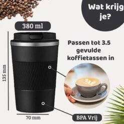 Mmoods Thermosbeker Voor Koffie En Thee 380ml - Koffiebeker To Go - Reisbeker Voor Auto - Herbruikbare Drinkfes Voor Warme En Koude Dranken - Ecologische Thermoskan Zwart Geschenk 21 Mmoods Thermosbeker Voor Koffie En Thee 380ml - Koffiebeker To Go - Reisbeker Voor Auto - Herbruikbare Drinkfes Voor Warme En Koude Dranken - Ecologische Thermoskan Zwart Geschenk -Bekerwinkel 1200x1200 535