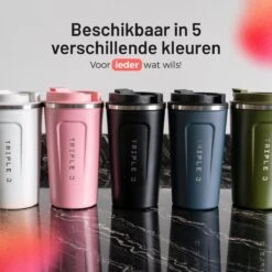 Triple J® Koffiebeker To Go - Thermosbeker - BPA & Lekvrij - 510ml - Roze 18 Triple J® Koffiebeker To Go - Thermosbeker - BPA & Lekvrij - 510ml - Roze -Bekerwinkel 1200x1200 572
