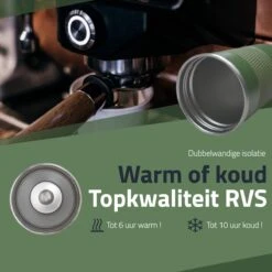 GOAT Outdoor RVS Koffiebeker To Go - Thermosbeker - Theebeker - Reisbeker - Lekvrij - 380ml - Groen 14 GOAT Outdoor RVS Koffiebeker To Go - Thermosbeker - Theebeker - Reisbeker - Lekvrij - 380ml - Groen -Bekerwinkel 1200x1200 587