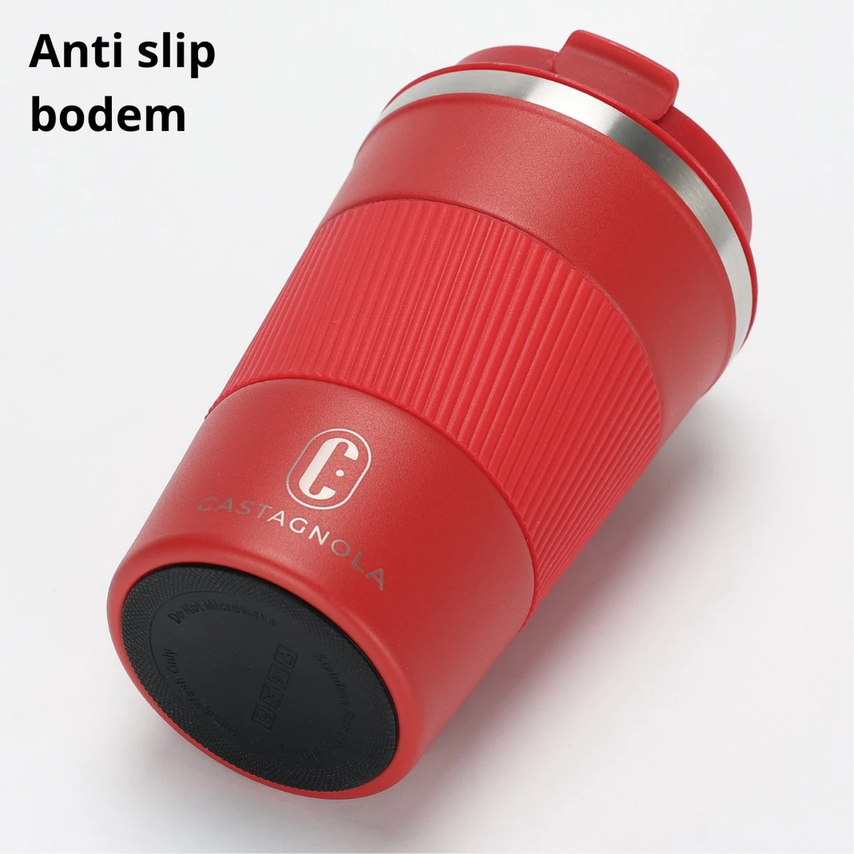 Castagnola Design RVS Koffiebeker To Go - Rood - 380ml - Thermosbeker - Theebeker 6 Castagnola Design RVS Koffiebeker To Go - Rood - 380ml - Thermosbeker - Theebeker - Afbeelding 4