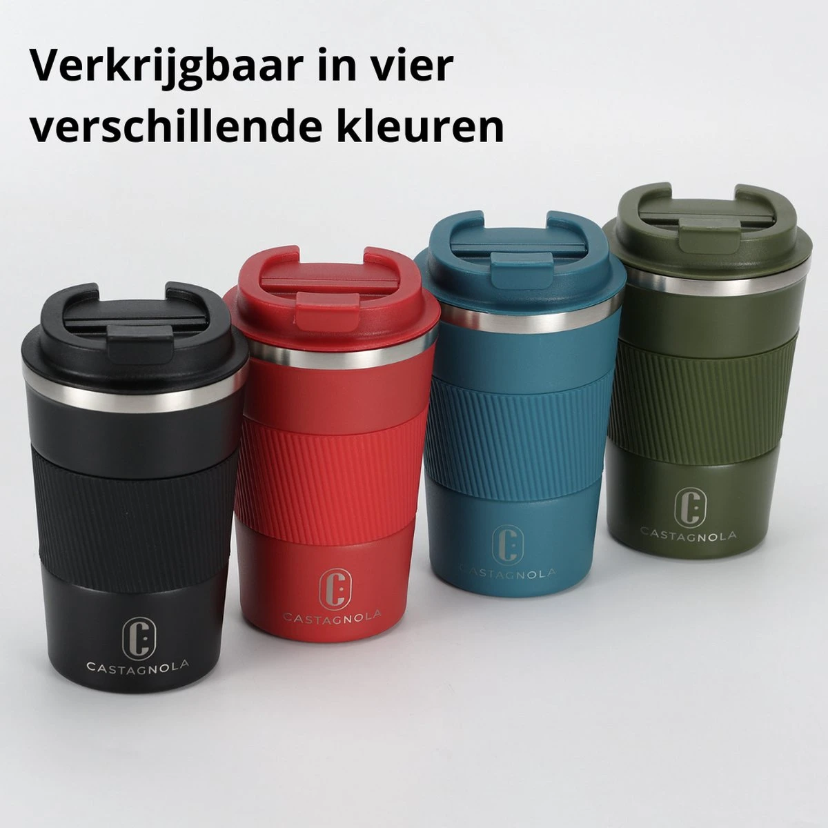 Castagnola Design RVS Koffiebeker To Go - Rood - 380ml - Thermosbeker - Theebeker 12 Castagnola Design RVS Koffiebeker To Go - Rood - 380ml - Thermosbeker - Theebeker - Afbeelding 10