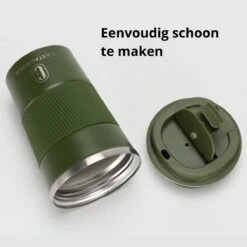 Castagnola Design RVS Koffiebeker To Go - Groen - 380ml - Thermosbeker - Theebeker -Bekerwinkel 1200x1200 667